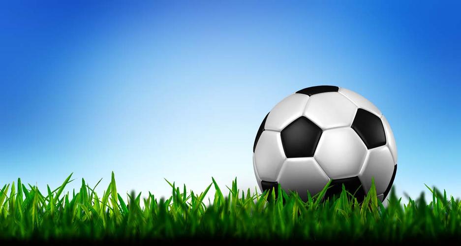 草坪上的足球高清图片