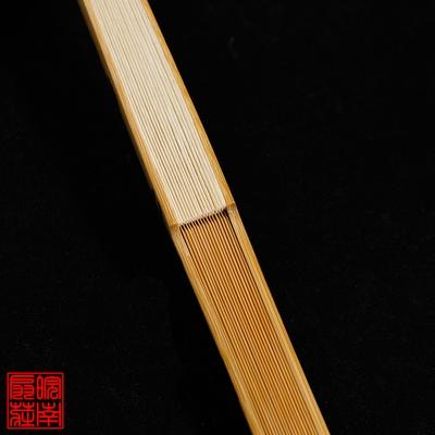 0寸8方云妃竹宣纸折扇苏w工花斑竹文玩扇中国云南湘妃竹扇走