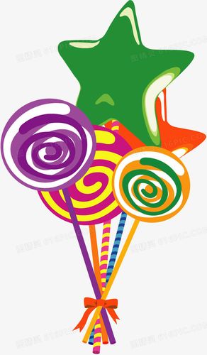 糖果盒糖果气球可爱糖果3d糖果素描糖果素材 卡通手绘彩色棒棒糖png3d