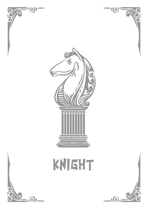国际象棋国王和皇后简笔画