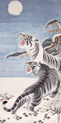 中国画虎名家精品