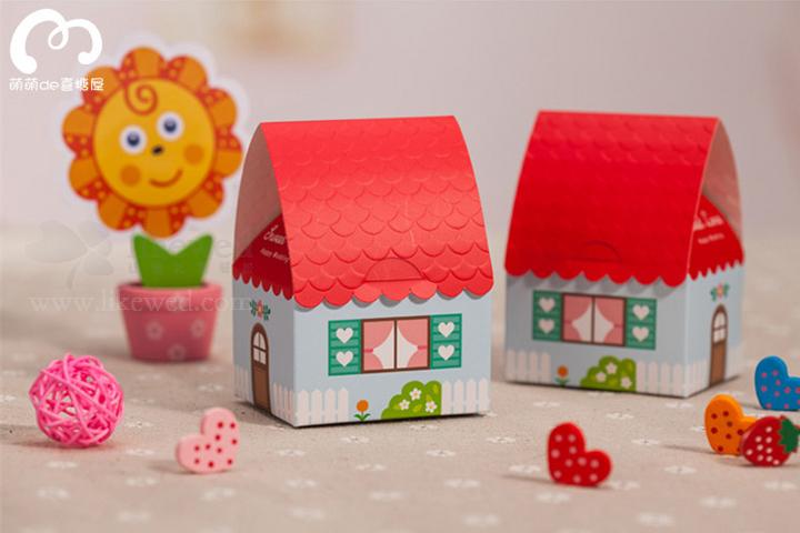 欧式房子造型宝宝宴糖果盒