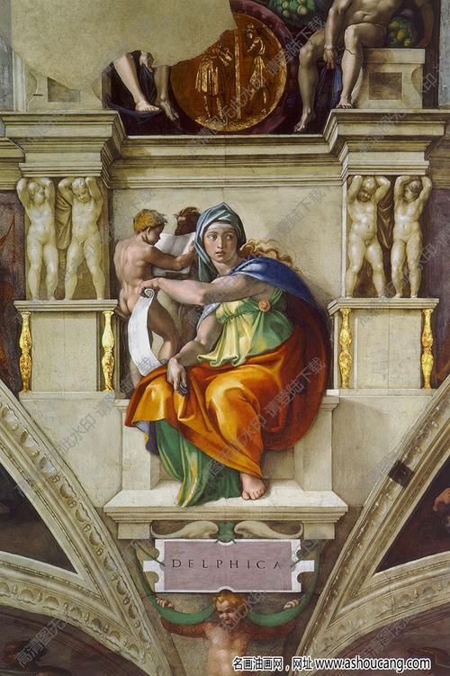 米开朗基罗油画高清图片6下载