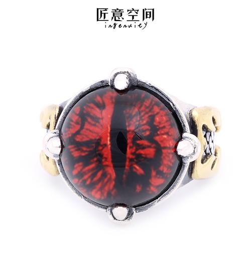 匠意空间 s925银 微镶 龙眼 戒指