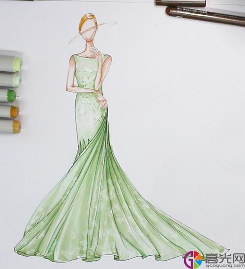晚礼服怎么画