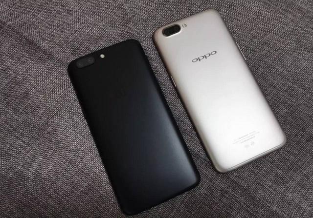 一加5(左一)oppor11(右一)