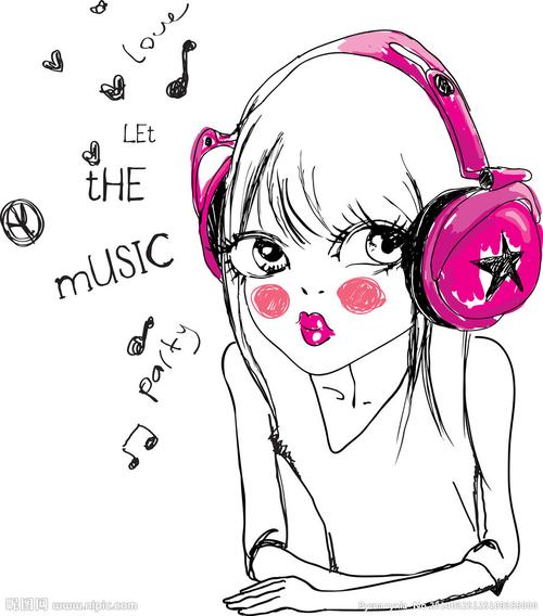 rgb40共享分×关 键 词:听音乐的少女 手绘少女 女孩 女人 美女 时尚
