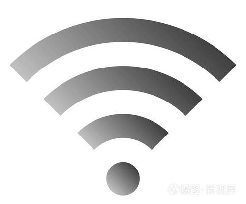 wifi符号图标中灰色简单梯度孤立矢量插图