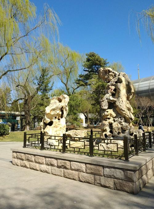 公园东北角上的几块奇石,到了这里就应该返程了