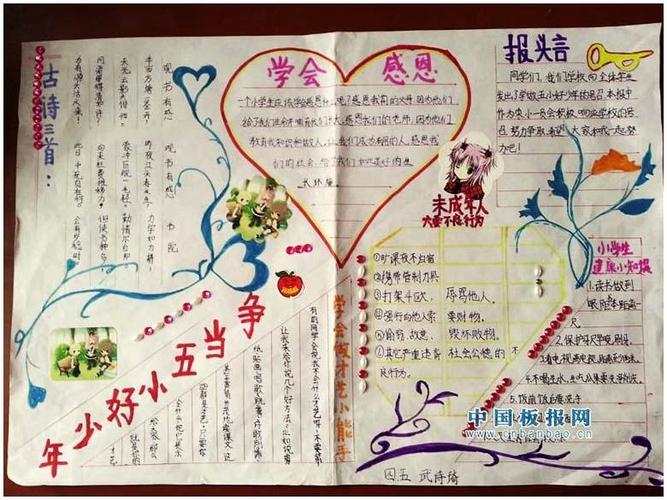 争当五小好少年手抄报欣赏