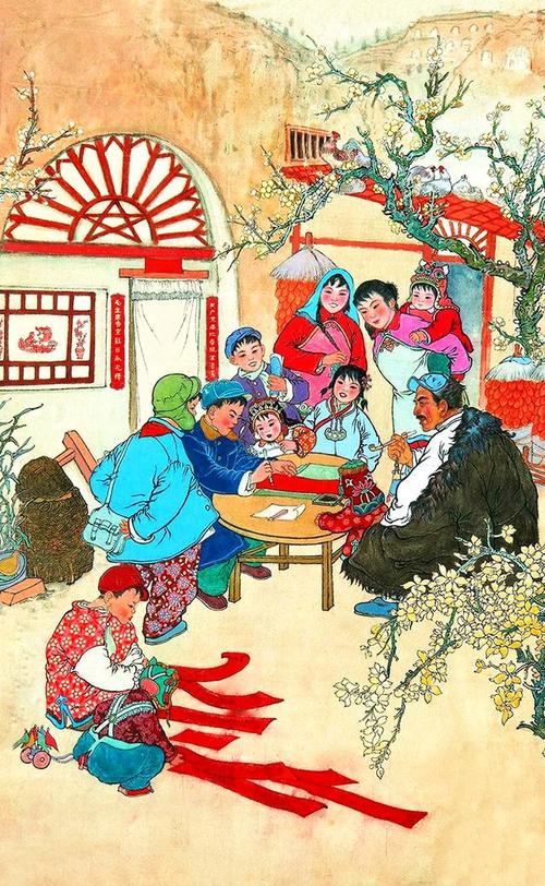 孩子们对年画的重视程度不亚于穿新衣,放鞭炮