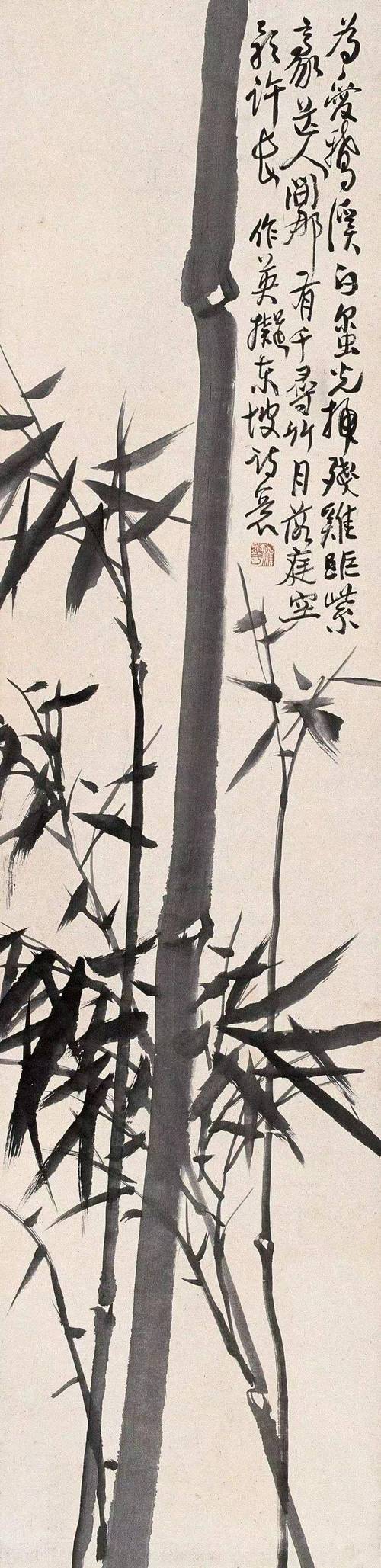 鉴赏蒲华写竹纵横涂抹笔力非凡