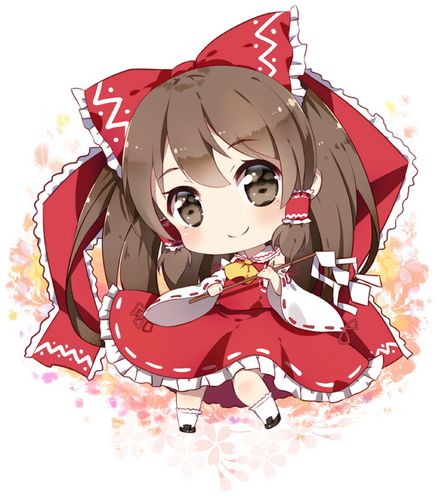 p站 插画 q版 博丽灵梦 东方project id=56876110 豆芽菜 [pixiv]