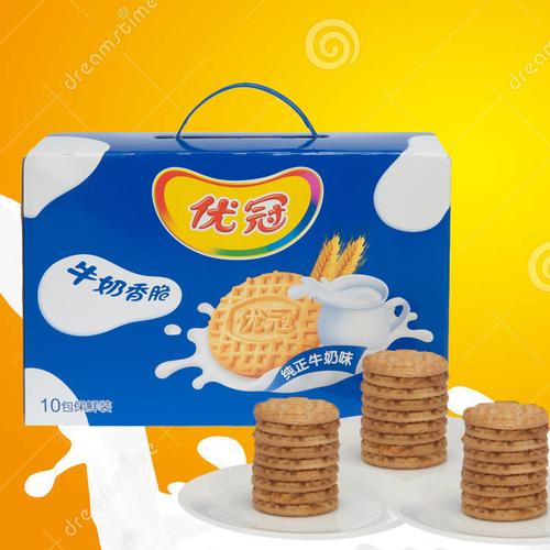 查看淘宝亿滋达能优冠牛奶饼干香脆原味1000g 早餐零食大礼包整箱独立