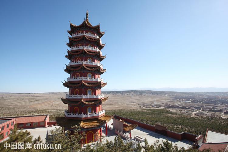 大同佛教佛塔户外,建筑旅行塔宗教晴朗,旅游景点山西塔无