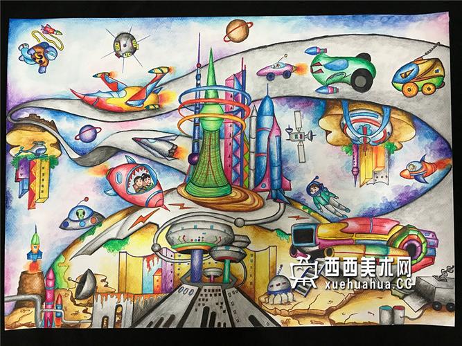 优秀中学生获奖科幻画《画》欣赏