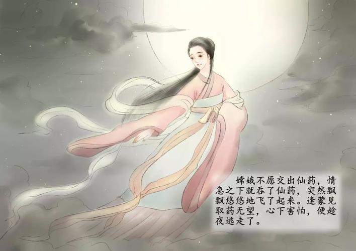 中秋传说嫦娥奔月