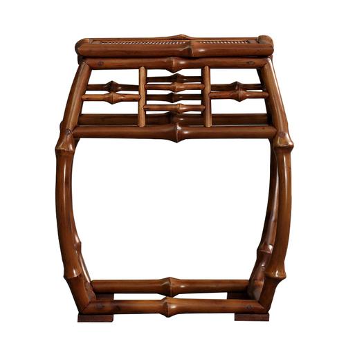 鼓凳竹禅迹圆竹家具筇竹系列仿古罗汉竹原竹茶凳花架花瓶架明式