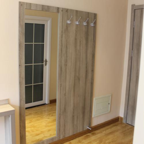 立式用墙壁架子门口一体的衣架背景板封边挂衣钩挂衣板挂酒店服钩