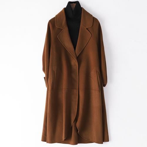 憨厚皇后2019秋冬新款羊毛呢子大衣女士时尚流行双面毛呢外套 视频