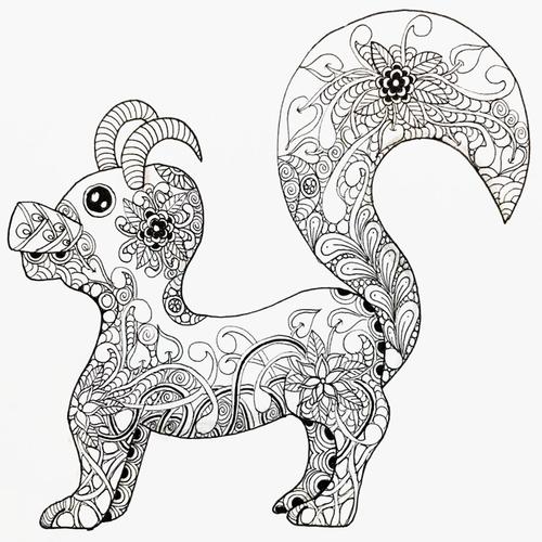 一日一禅(十七)——创意禅绕动物画