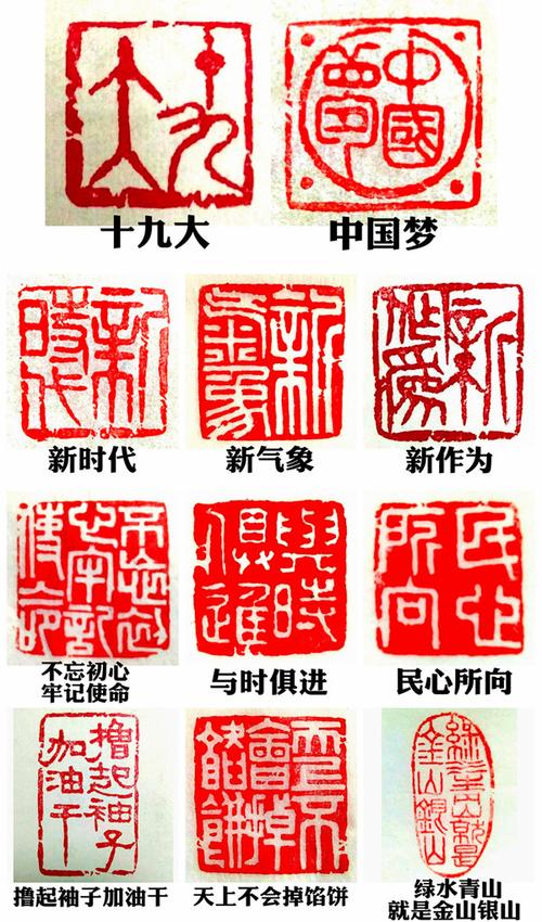 厉害了古稀老人篆刻新时代中国梦印章