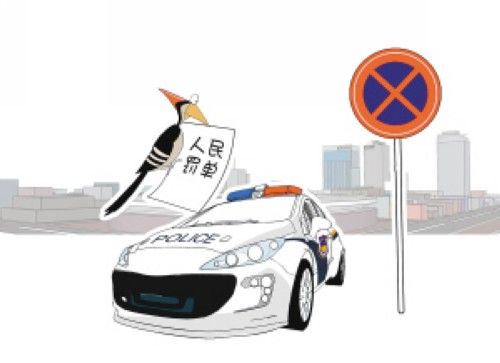市民给违章警车开罚单引发热议 执法者必先守法