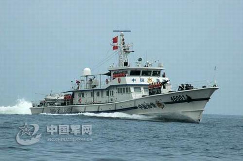 中国海警舰艇在寒潮中完成北部湾巡逻监管(图)
