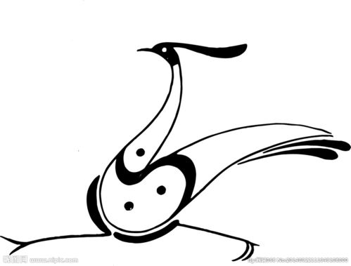 鸟 飞鸟 凤凰 矢量线图片