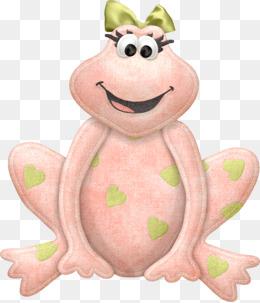 卡通粉色青蛙