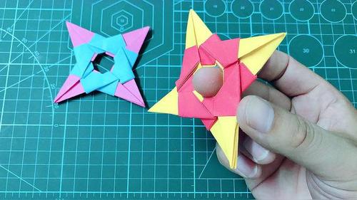 可以在指尖旋转的玩具,火影忍者手里剑折纸,好玩又不伤人
