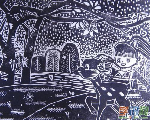 儿童简单版画图片作品1