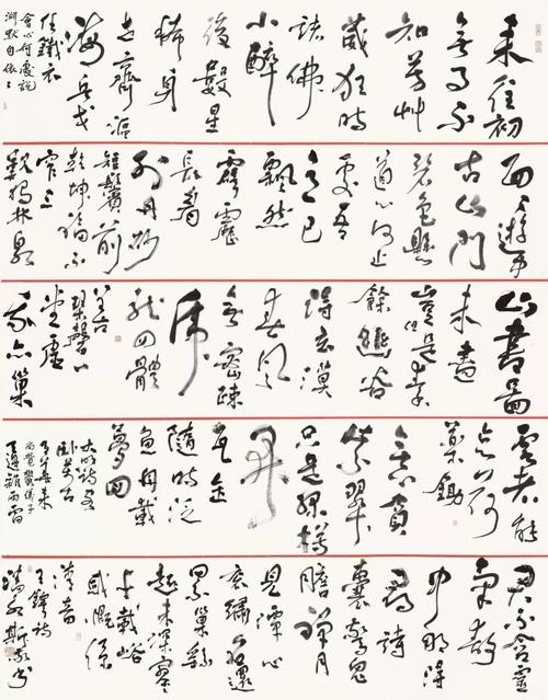 《录王铎诗<题青阳山庄>》是潘永斯创作的草书作品.