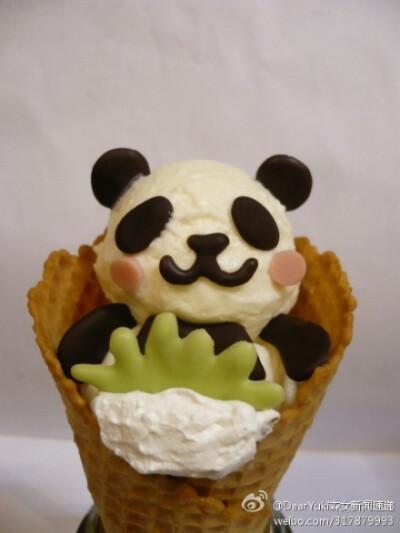 熊猫冰淇淋,怎么下得了口!