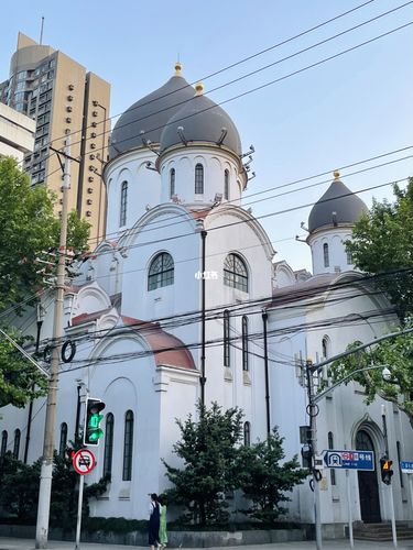 最美上海|新乐路东正教堂_教堂_东正教圣母大堂_东正教堂_建筑_蓝灰色