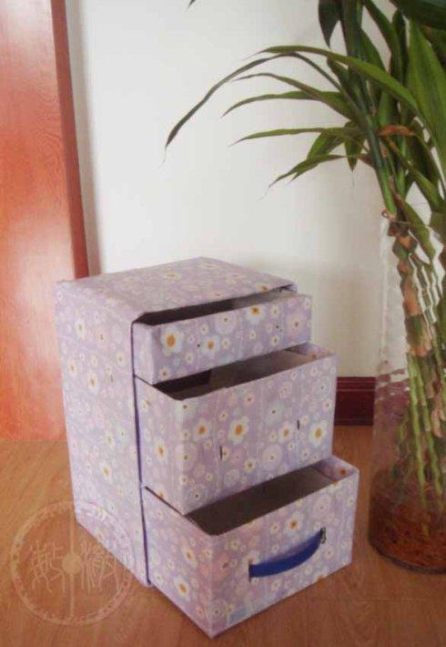 手工--------纸箱子变储物箱