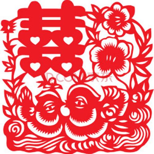婚房装饰布置墙贴窗花窗贴纸喜字贴小喜字结婚静电贴喜字 鸳鸯戏水 30