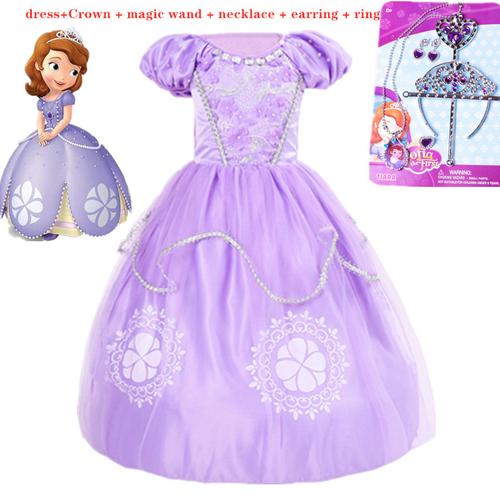 苏菲亚公主裙女童乐佩长发公主裙子2020夏装万圣节儿童礼服裙长裙