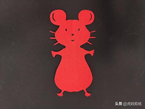剪纸小老鼠窗花,儿童简单剪纸剪窗花