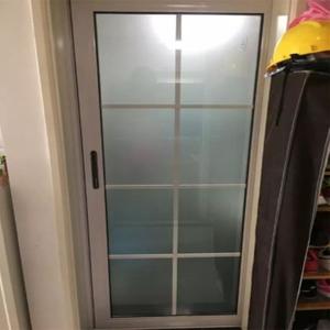上海定制钛镁合金厨房阳台卫生间厕所推拉门钢化磨砂玻璃单扇移门