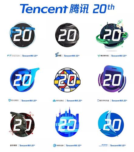 腾讯公司20年来   悄然无声的将产品 遍布在我们的生活中   这组logo