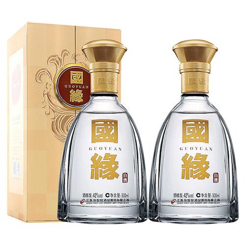 今世缘 42度国缘对开 双开 柔雅型白酒500ml*2双瓶宴会