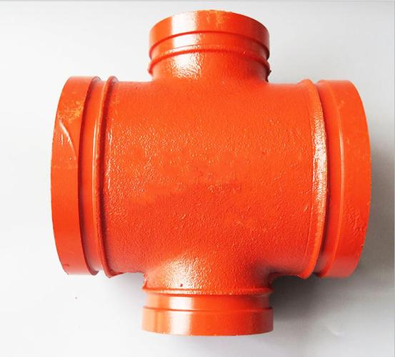沟槽管件g球墨铸铁沟槽变径四通管件消防管件批发异径四通