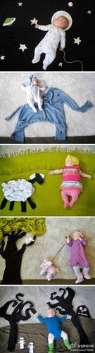 全球设计网:【摄影欣赏之创意婴儿睡照】 太佩服着父母了,哈哈 很有