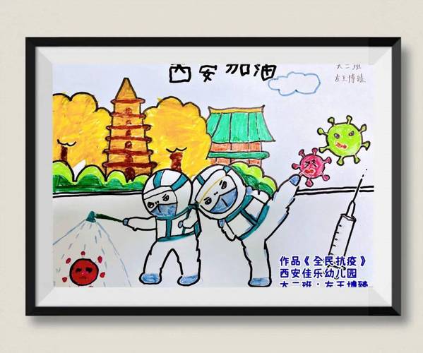 疫情 以 "艺"抗疫——佳乐幼儿园师幼居家抗疫绘画作品展_防控_常安