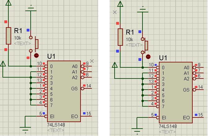74ls148的电平输入输出问题