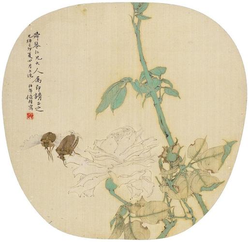 停月书鸿之三 · 不要人夸颜色好,只留清气满乾坤——沙馥工笔花卉扇
