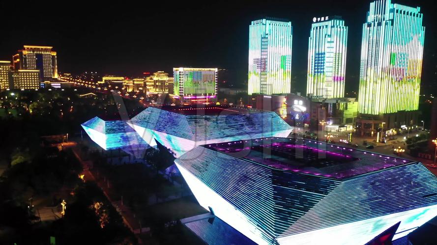 上饶市城市夜景_3840x2160_高清视频素材下载(编号:)