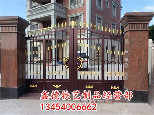 别墅铝艺大门-别墅铝艺大门工厂-鑫德铝艺款式多样(多图)