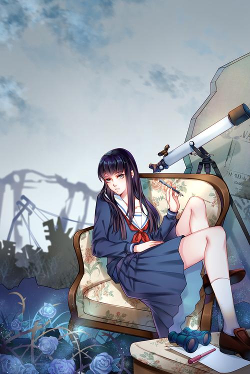 废墟中的少女侦探|插画|商业插画|容那个容 - 原创作品 - 站酷 (zcool